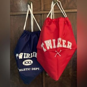 2 Nylon Drawstring Baton Twirler/Twirling Bags